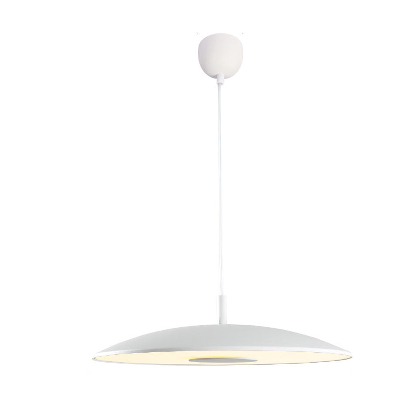 Lampe Pendante LED | Lampe de Plafond en Fer avec LED Intégrée & Finition Nickel | Pour Salle à Manger & Espaces de Vie