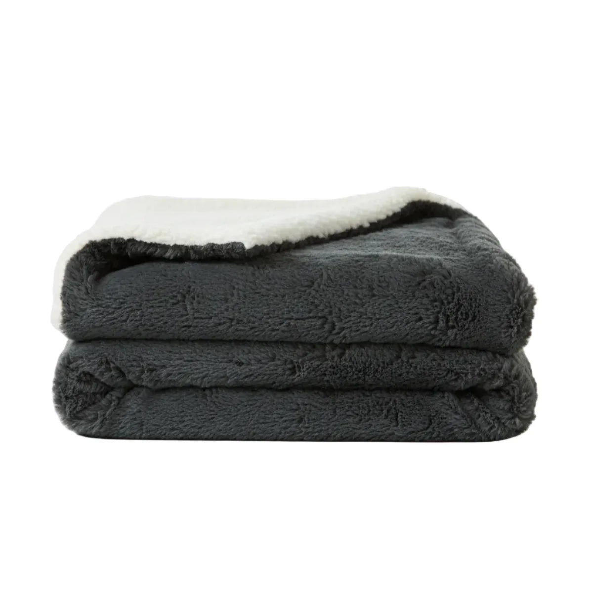 Couverture en Fleece Mélange de Laine de Mouton - Plaid Double Couche pour Canapé et Lit