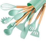 Ensemble d'Ustensiles de Cuisine en Silicone - Cuisson et Préparation des Aliments