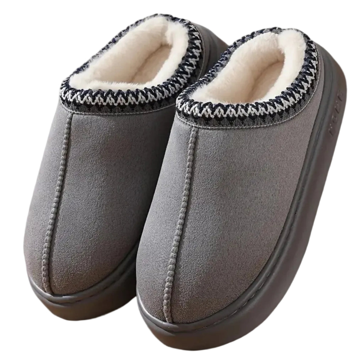 Chaussons Fermés Unisexes - Doublure Douce avec Semelle Antidérapante pour Usage Intérieur