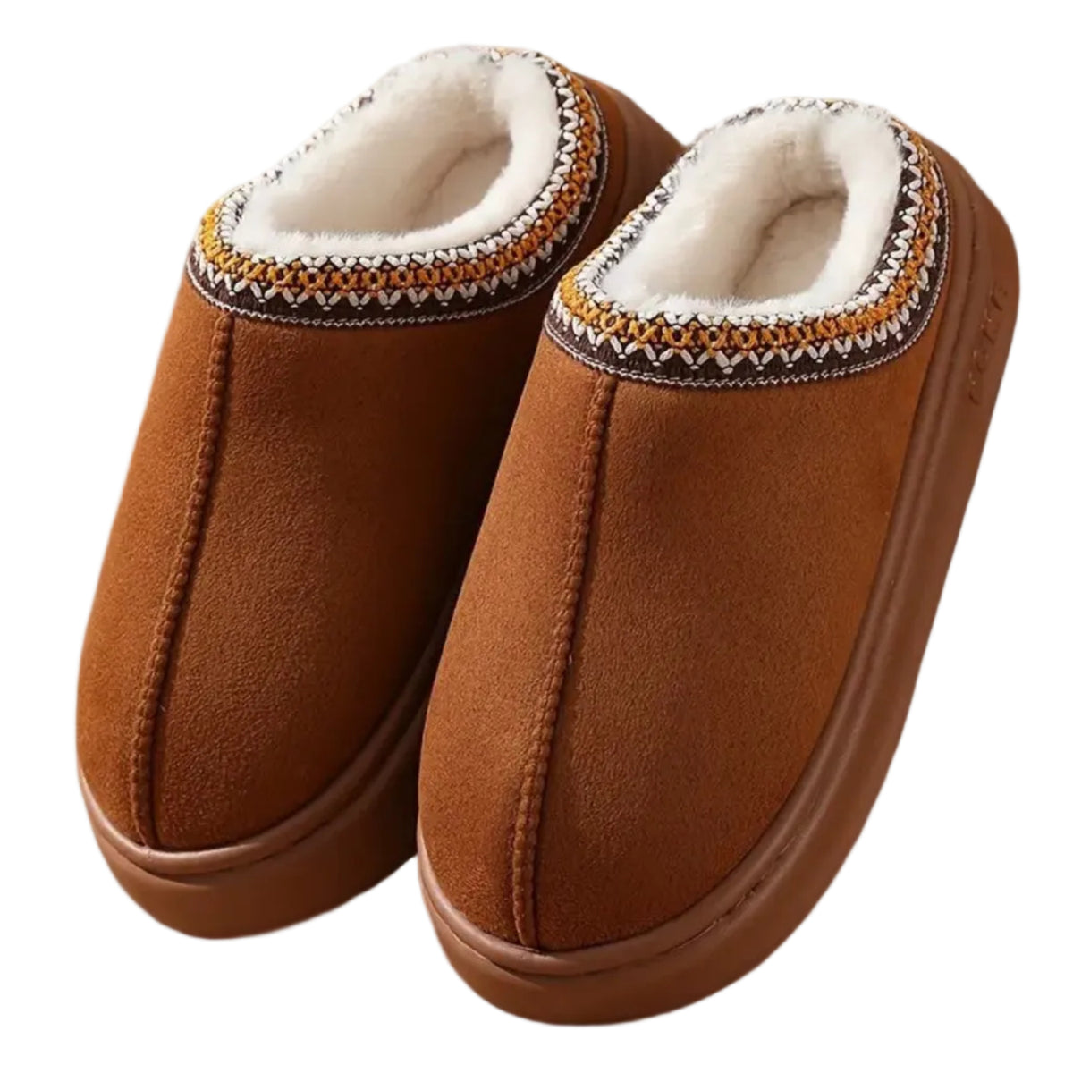 Chaussons Fermés Unisexes - Doublure Douce avec Semelle Antidérapante pour Usage Intérieur
