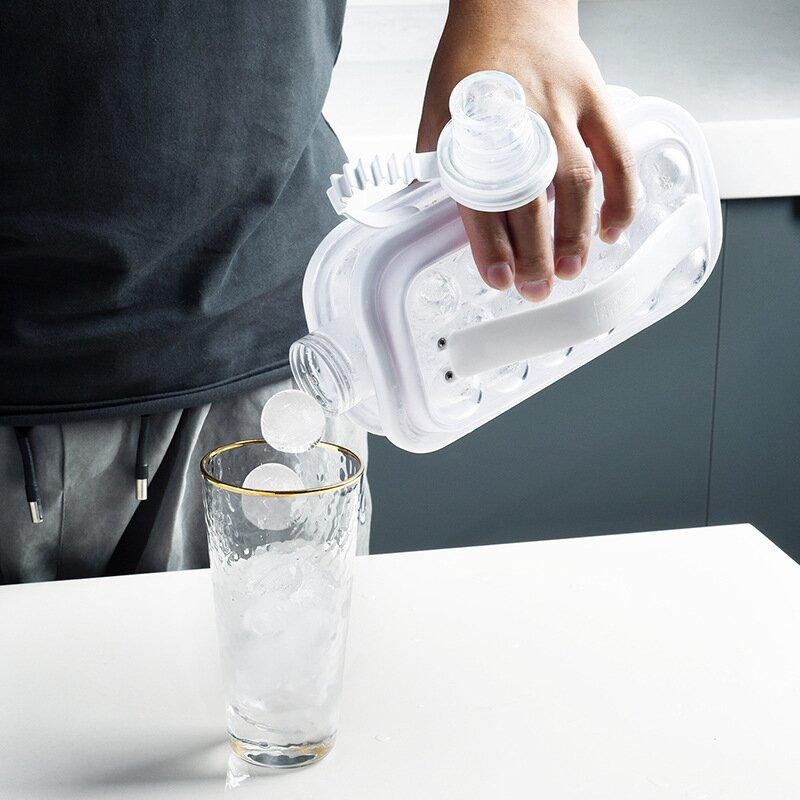 Bouteille à Glaçons 2-en-1 en Silicone - Moule Réutilisable pour Eau et Boissons