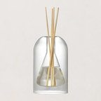 Diffuseur à Bâtonnets - Dôme en Verre Double avec Tiges en Rotin pour Parfum d'Intérieur
