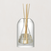 Diffuseur à Bâtonnets - Dôme en Verre Double avec Tiges en Rotin pour Parfum d'Intérieur