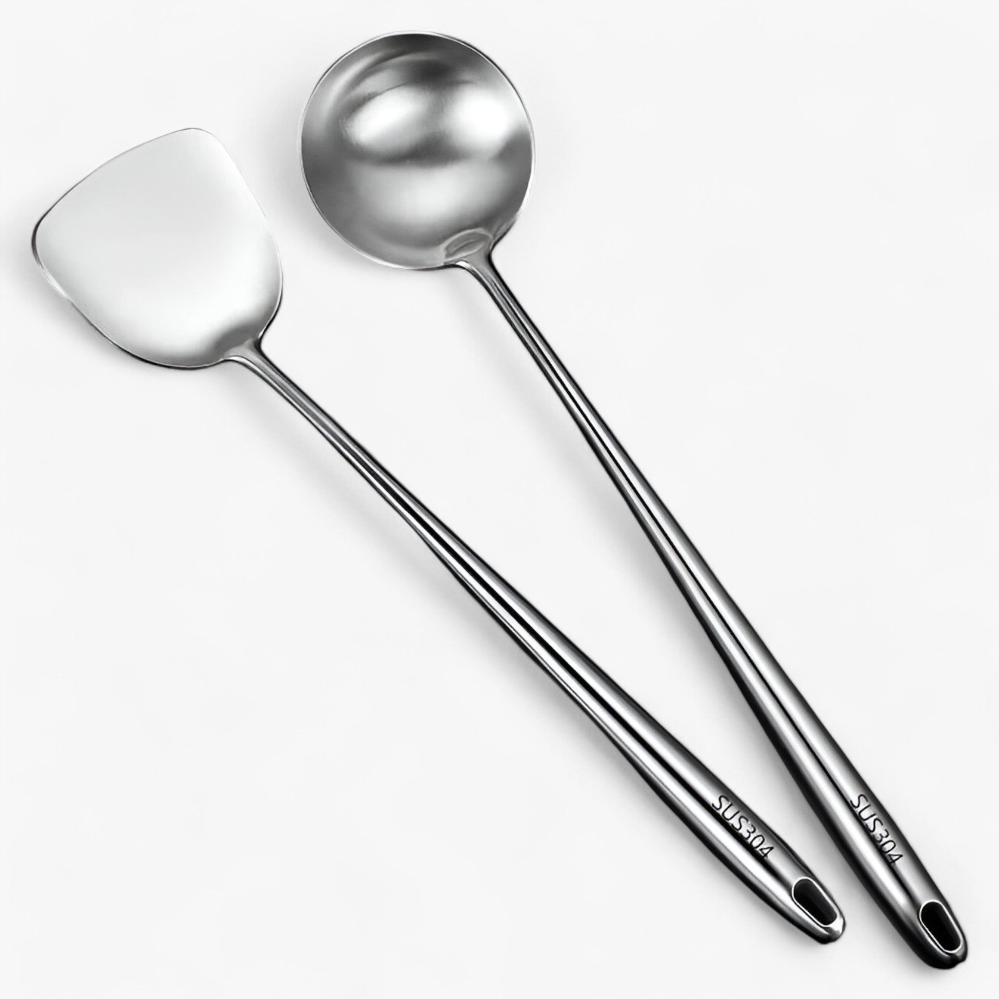 Ensemble d'Ustensiles de Cuisine en Acier Inoxydable - Ustensiles pour Cuisson et Service