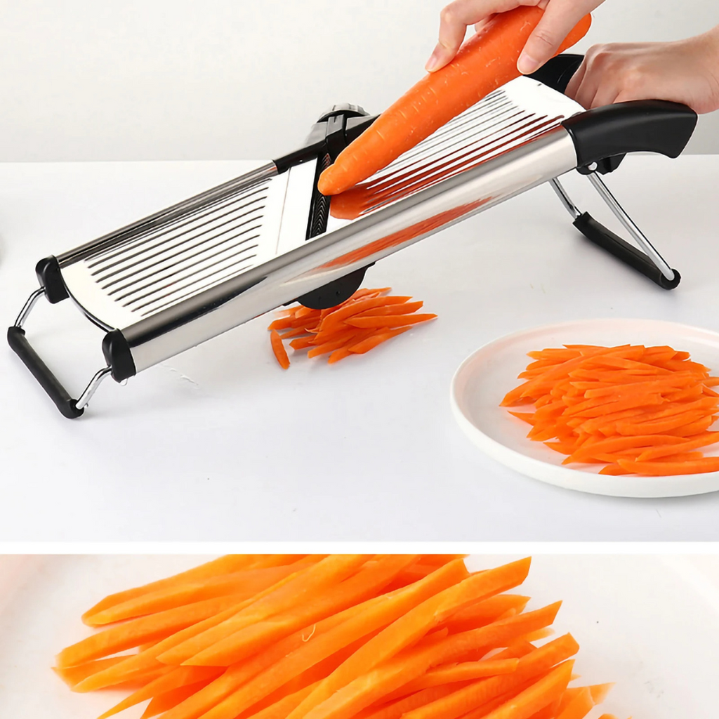 Mandoline en Acier Inoxydable - Trancheuse Réglable pour la Préparation des Aliments