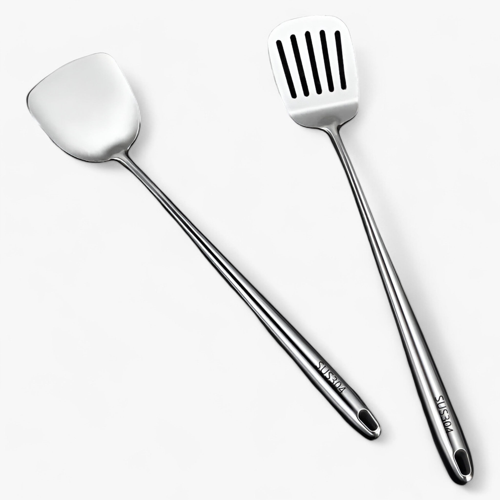 Ensemble d'Ustensiles de Cuisine en Acier Inoxydable - Ustensiles pour Cuisson et Service