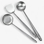 Ensemble d'Ustensiles de Cuisine en Acier Inoxydable - Ustensiles pour Cuisson et Service