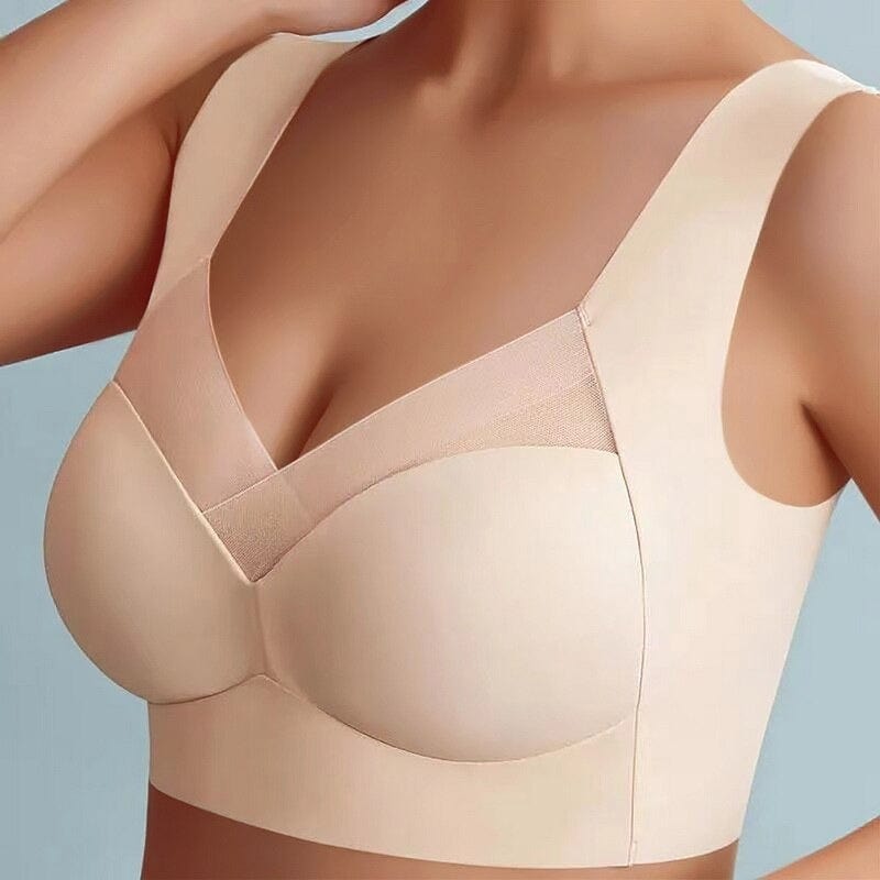 Soutien-Gorge Femme Sans Armature | Construction Sans Couture & Bretelles Larges | Soutien Push-Up Léger au Quotidien | Valuna