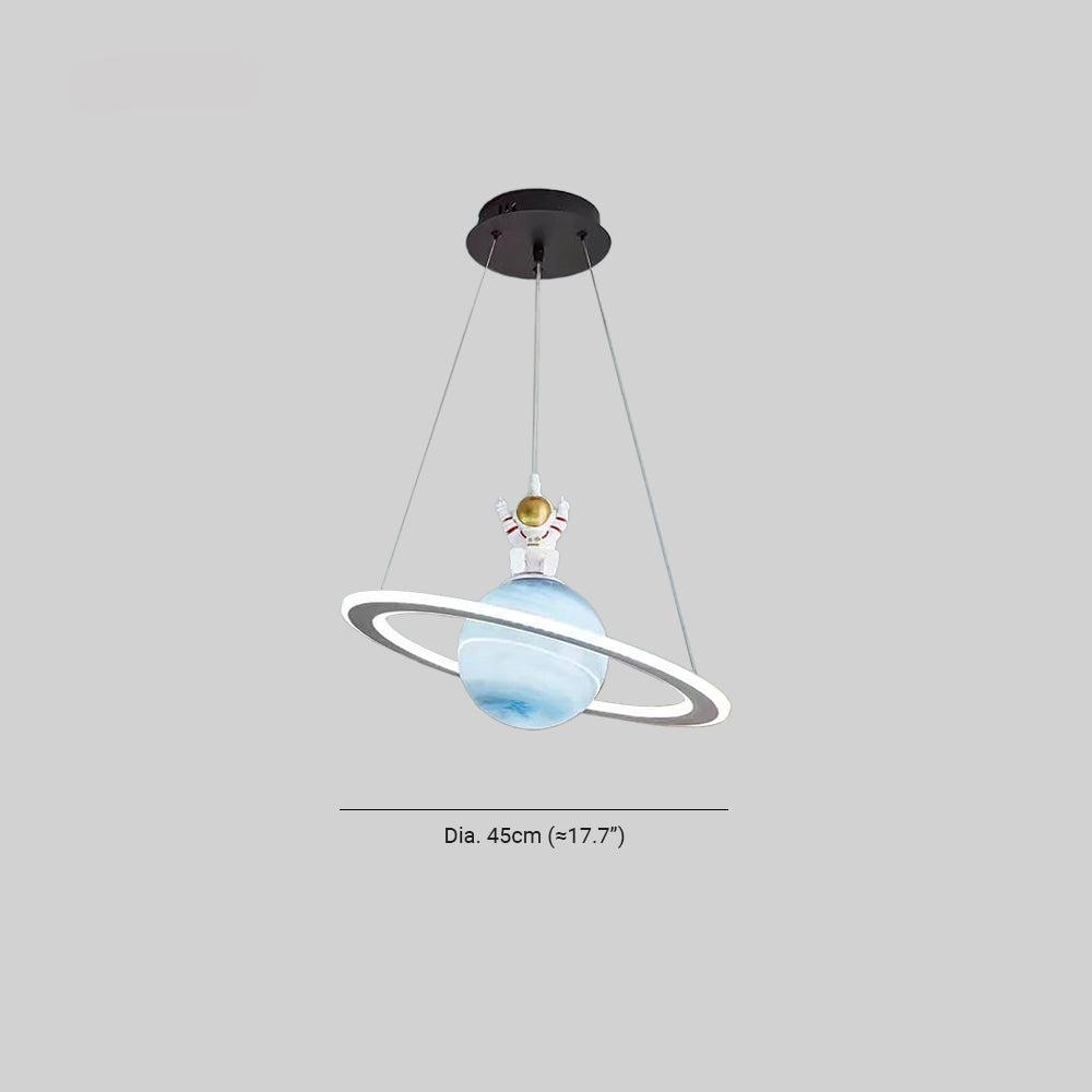 Lampe Suspendue à Motif Planète - Luminaire en Métal, Acrylique et Verre pour Chambre d'Enfant