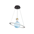 Lampe Suspendue à Motif Planète - Luminaire en Métal, Acrylique et Verre pour Chambre d'Enfant