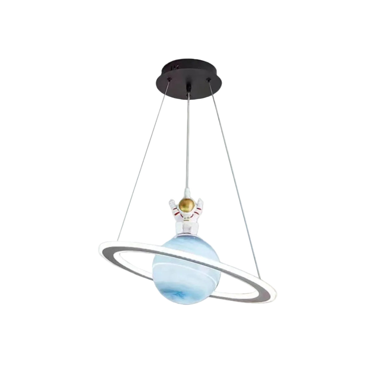 Lampe Suspendue à Motif Planète - Luminaire en Métal, Acrylique et Verre pour Chambre d'Enfant