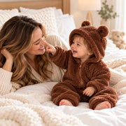 Combinaison Bébé à Manches Longues - Mélange Coton et Polyester avec Fermeture Éclair Avant
