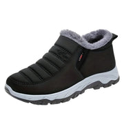 Bottes de Neige Courtes pour Femme - Design Slip-On Doublé en Polaire avec Extérieur Résistant à l'Eau