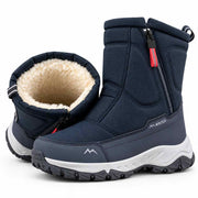 Bottes de Neige Mi-Mollet Unisexes - Doublure Épaisse en Peluche pour les Journées Froides d'Hiver