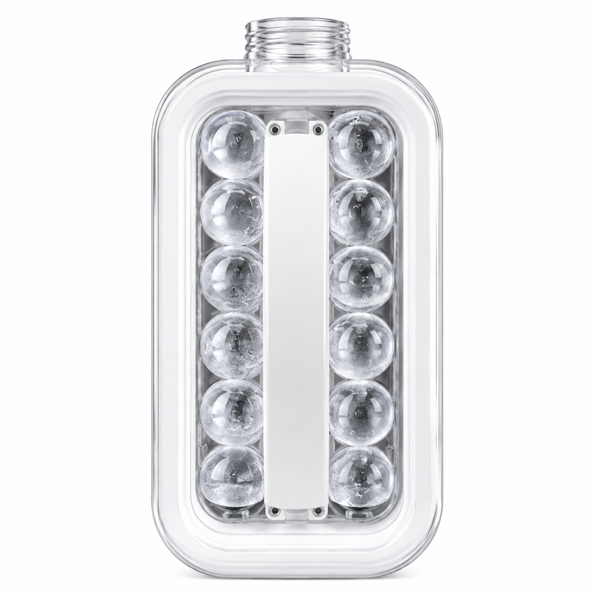 Bouteille à Glaçons 2-en-1 en Silicone - Moule Réutilisable pour Eau et Boissons