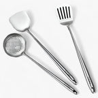 Ensemble d'Ustensiles de Cuisine en Acier Inoxydable - Ustensiles pour Cuisson et Service