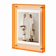 Cadre Photo LED - Affichage Lumineux en Acrylique Transparent pour Bureau et Étagère