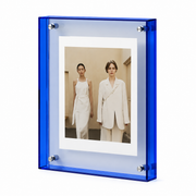Cadre Photo LED - Affichage Lumineux en Acrylique Transparent pour Bureau et Étagère