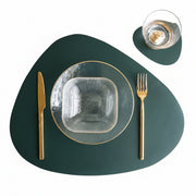 Set de Sets de Table en Cuir PU - Sous-Plateaux Résistants à l'Eau avec Dessous de Verre