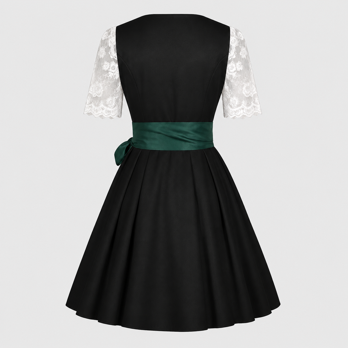 Robe Dirndl Femme en Polyester - Corsage Décoratif et Jupe Évasée pour Oktoberfest