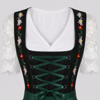 Robe Dirndl Femme en Polyester - Corsage Décoratif et Jupe Évasée pour Oktoberfest