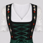 Robe Dirndl Femme en Polyester - Corsage Décoratif et Jupe Évasée pour Oktoberfest