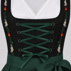 Robe Dirndl Femme en Polyester - Corsage Décoratif et Jupe Évasée pour Oktoberfest