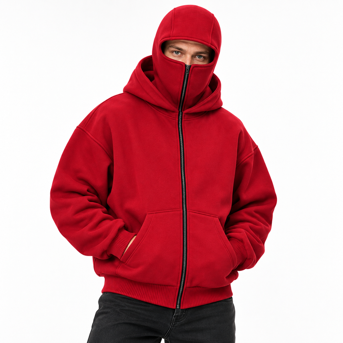 Sweat à Capuche en Mélange de Coton - Coupe Décontractée pour Usage Quotidien et Plein Air