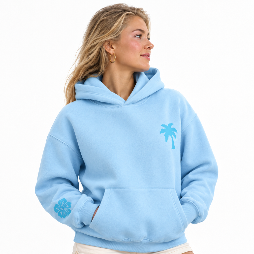 Sweat à Capuche en Mélange de Coton - Manches Longues et Coupe Décontractée