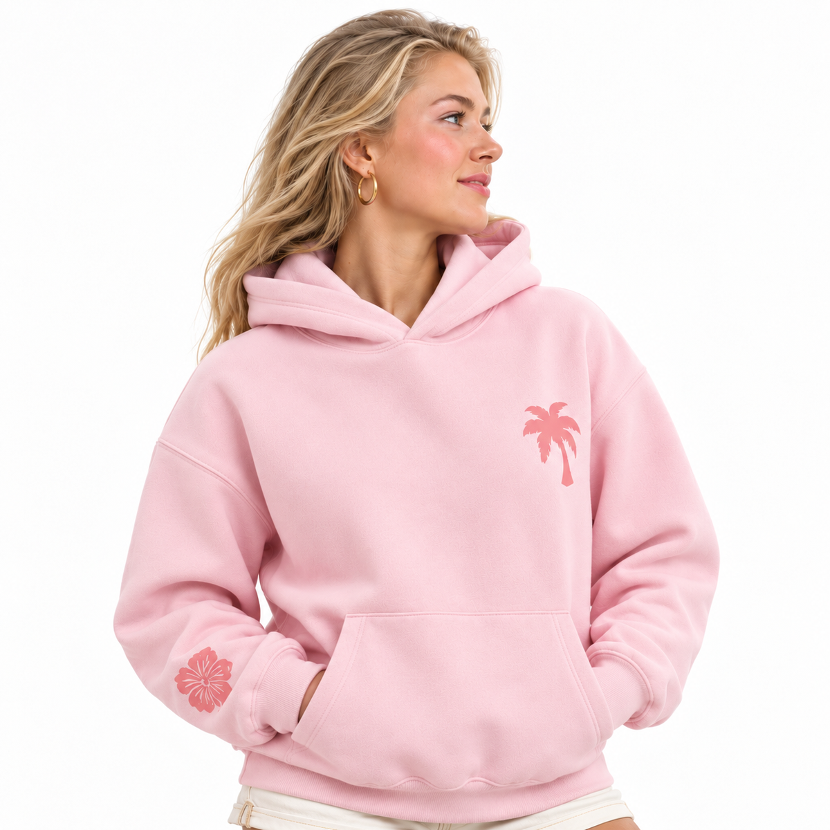 Sweat à Capuche en Mélange de Coton - Manches Longues et Coupe Décontractée