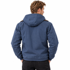 Veste Longue à Capuche en PU pour Homme - Doublure en Coton et Fermeture Éclair