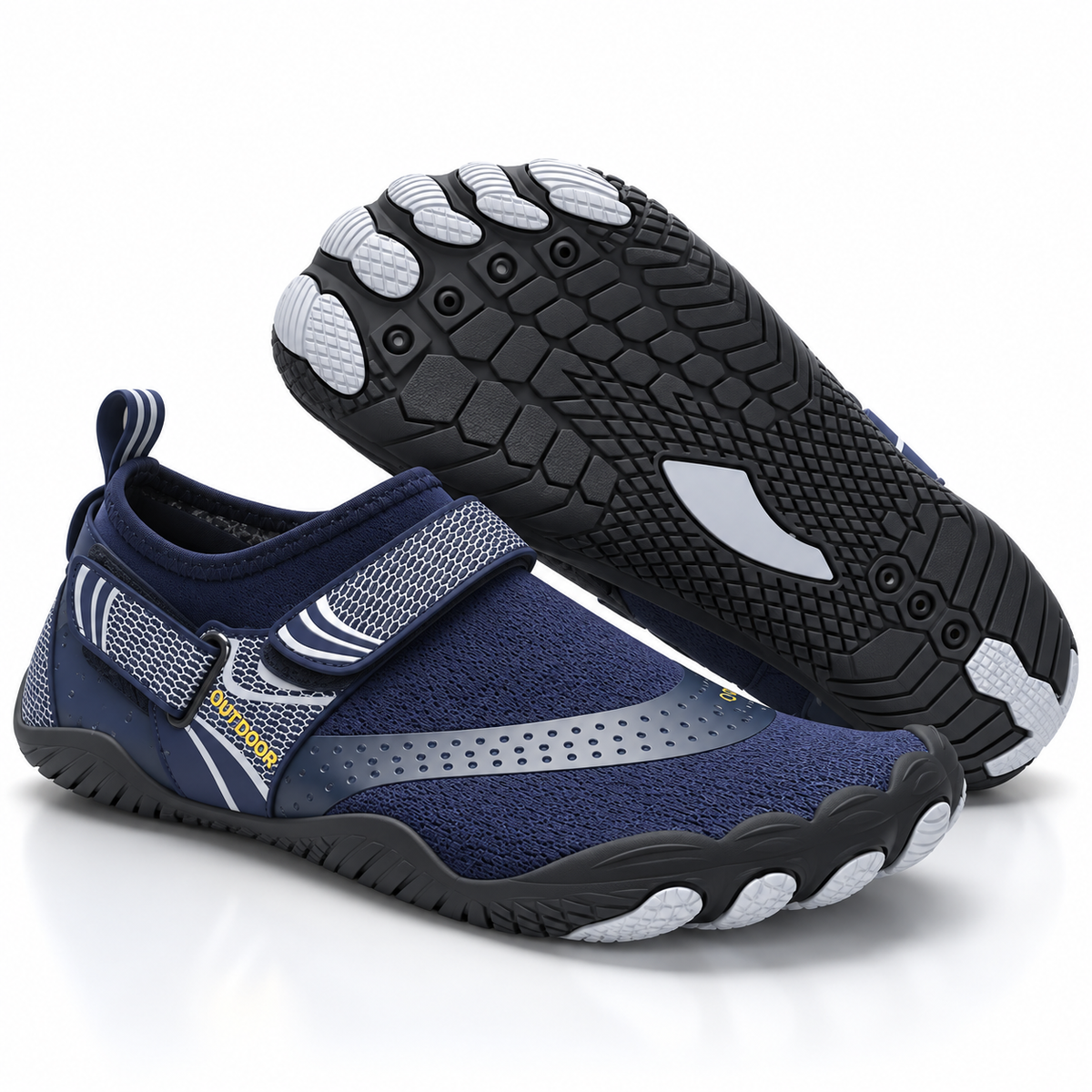 Chaussures Aquatiques Style Pieds Nus - Tige en Maille avec Semelle Flexible en Caoutchouc