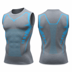 Gilet de Compression Homme - Nylon et Spandex Extensibles pour Entraînement et Superposition