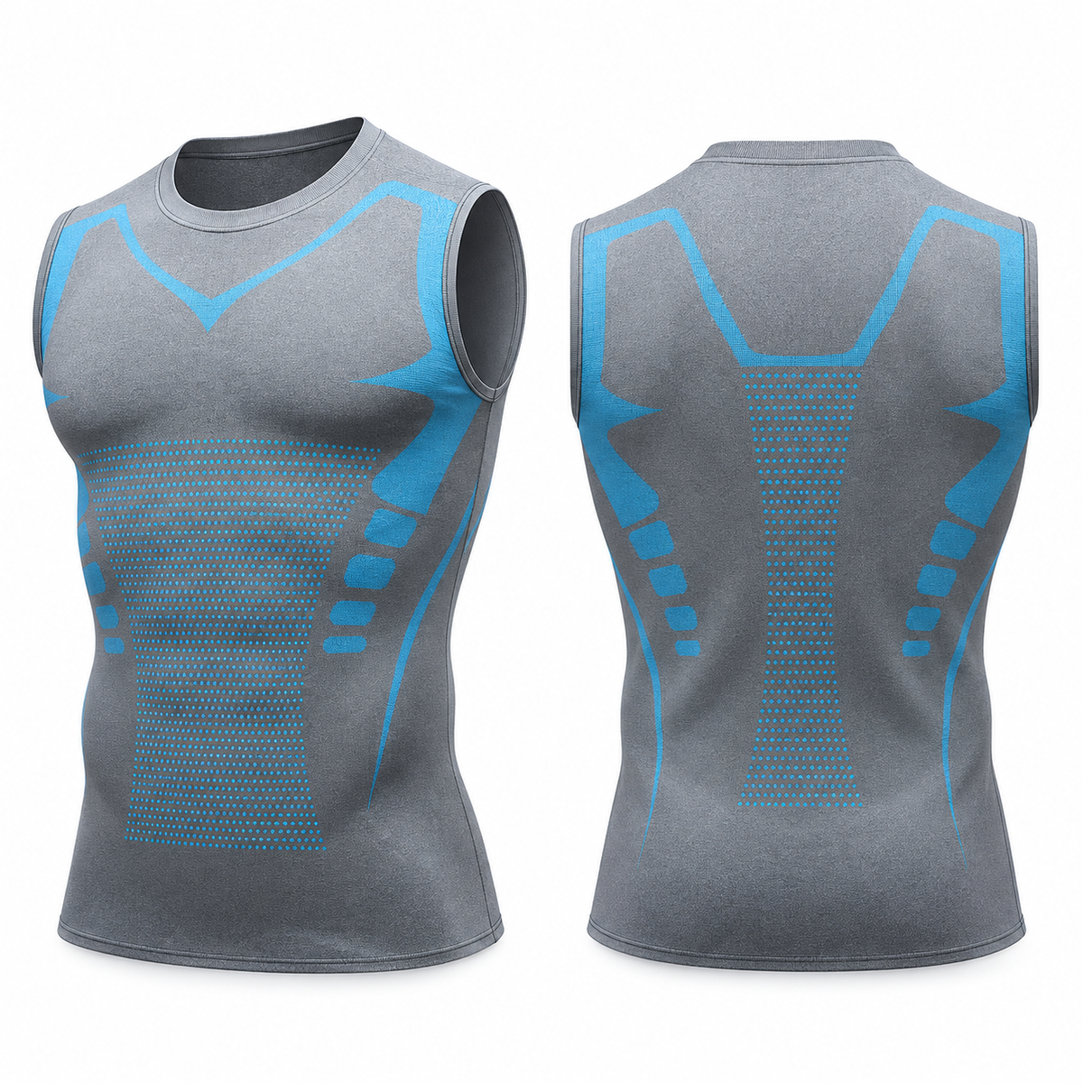 Gilet de Compression Homme - Nylon et Spandex Extensibles pour Entraînement et Superposition