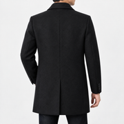 Manteau Homme en Laine - Coupe Classique avec Tissu Structuré, Boutons et Poches
