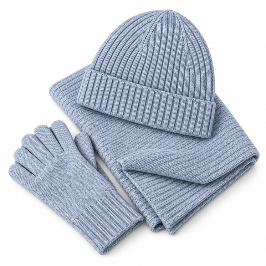 Ensemble d'Hiver en Cachemire - Design Tricoté Coordonné pour le Quotidien et la Maison