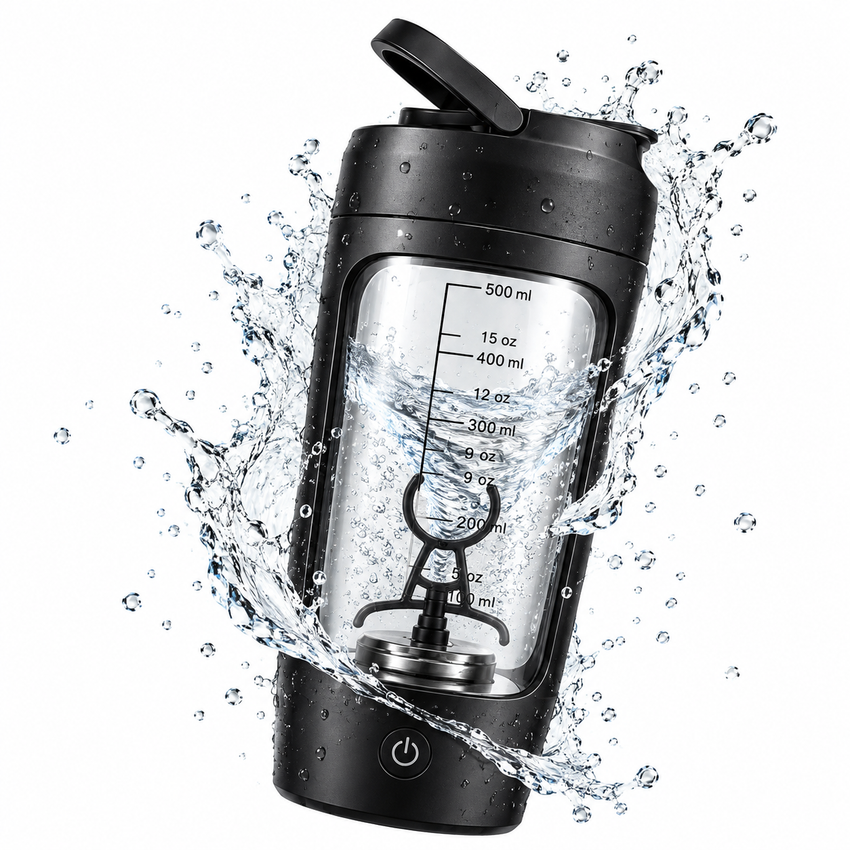 Shaker à Protéine Électrique 500 ml - Mixage à Un Bouton et Recharge USB
