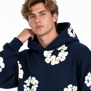 Survêtement Unisexe à Imprimé Floral - Hoodie avec Pantalon Assorti et Taille Élastique