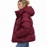 Veste Puffer Femme en Polyester - Design Matelassé avec Rembourrage Isolant et Col Haut