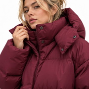 Veste Puffer Femme en Polyester - Design Matelassé avec Rembourrage Isolant et Col Haut