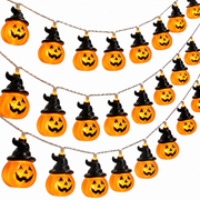 Guirlande Lumineuse Halloween - Citrouilles et Fantômes pour Décoration Intérieure et Extérieure