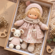 Poupée en Tissu Faite Main - Design Inspiré de Waldorf pour Jeu de Rôle et Décoration