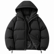 Veste à Capuche en Mélange de Coton - Design Isolant avec Taille Ajustable pour Temps Frais