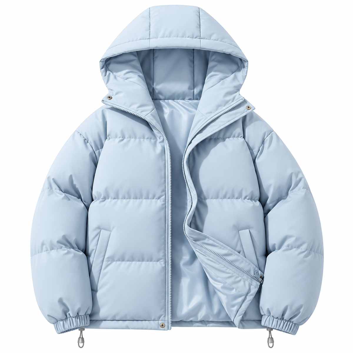 Veste à Capuche en Mélange de Coton - Design Isolant avec Taille Ajustable pour Temps Frais