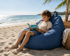 Housse de Bean Bag en Polyester - Housse de Fauteuil à Soin Amovible et Lavable