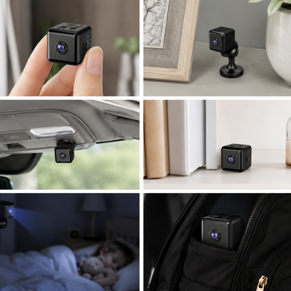 Caméra Intérieure - 1080P Full HD avec Vision Nocturne, Wi-Fi et Détection de Mouvement