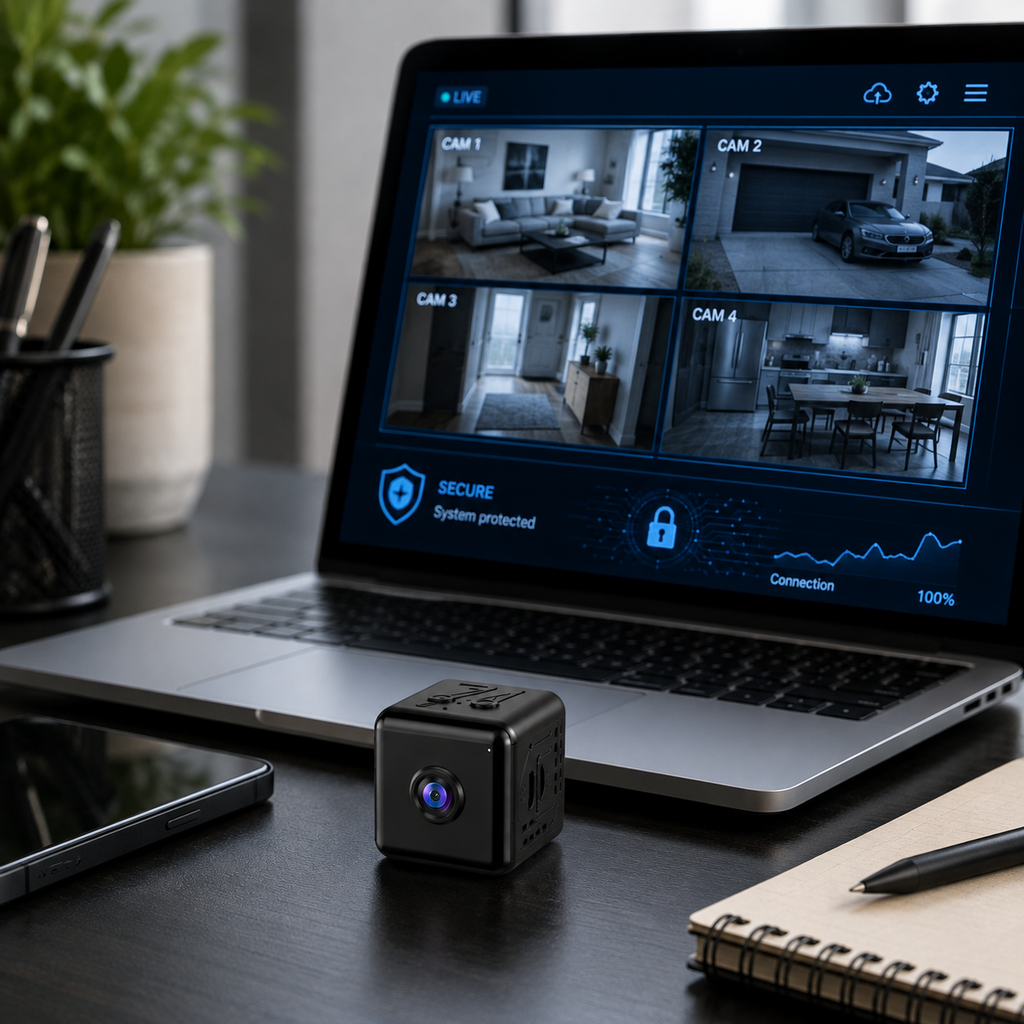 Caméra Intérieure WLAN | 1080P Full HD & Vision Nocturne | Détection de Mouvement & Accès par Application | Valuna