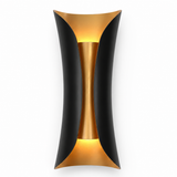 Applique Murale à Deux Lumières en Métal Noir - Compatible E26/E27 pour Intérieur
