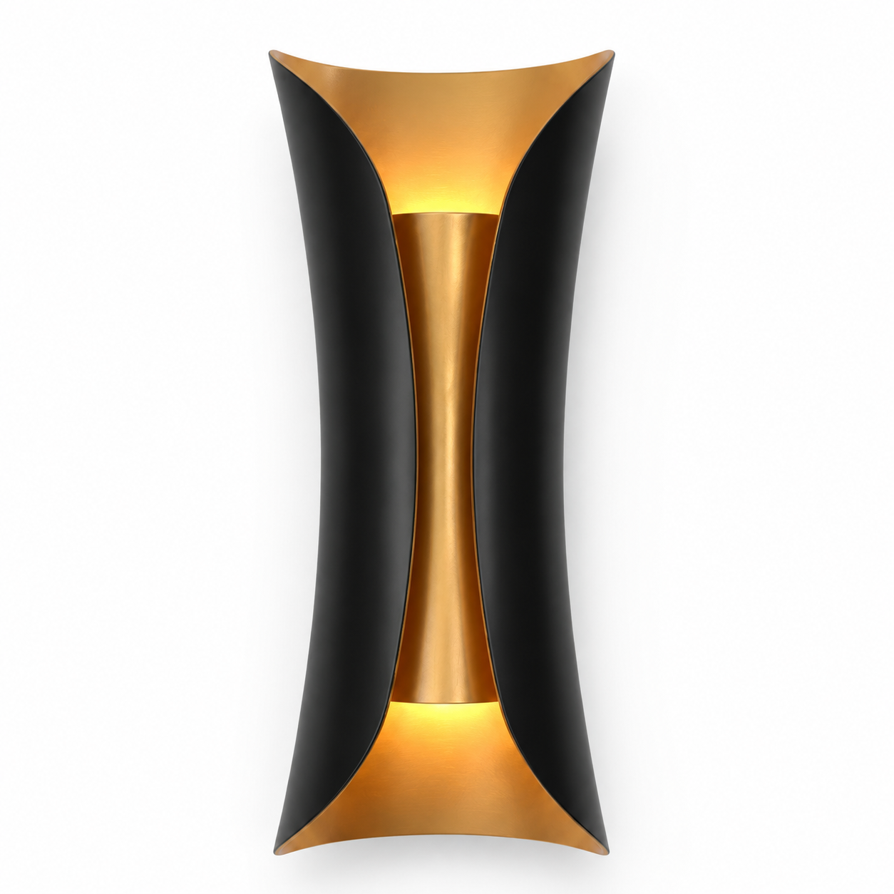 Applique Murale à Deux Lumières en Métal Noir - Compatible E26/E27 pour Intérieur